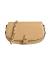 Michael Michael Kors Mila Leather Crossbody Bag In Beige