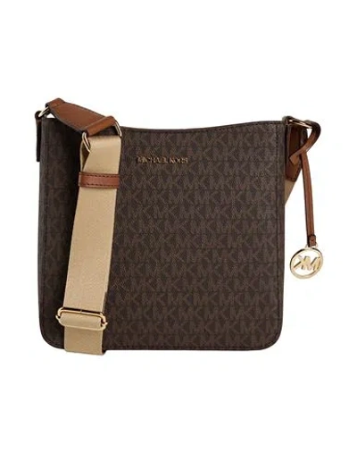 Michael Michael Kors Woman Cross-body Bag Dark Brown Size - Pvc - Polyvinyl Chloride, Polyester, Pol