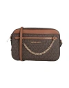 Michael Michael Kors Woman Cross-body Bag Dark Brown Size - Textile Fibers