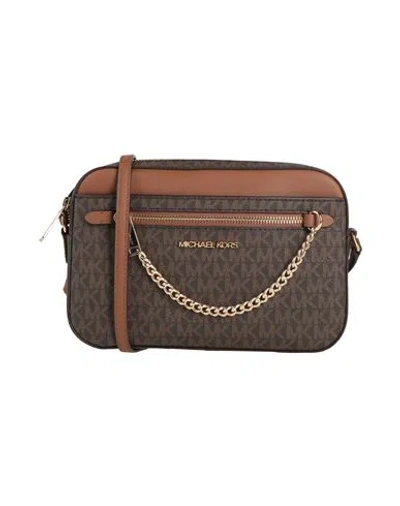 Michael Michael Kors Woman Cross-body Bag Dark Brown Size - Textile Fibers