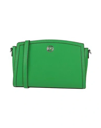 Michael Michael Kors Woman Cross-body Bag Green Size - Bovine Leather
