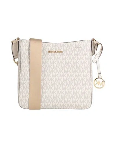 Michael Michael Kors Woman Cross-body Bag Ivory Size - Pvc - Polyvinyl Chloride, Polyester, Polyuret In White
