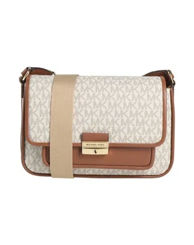 Michael Michael Kors Woman Cross-body Bag Off White Size - Textile Fibers