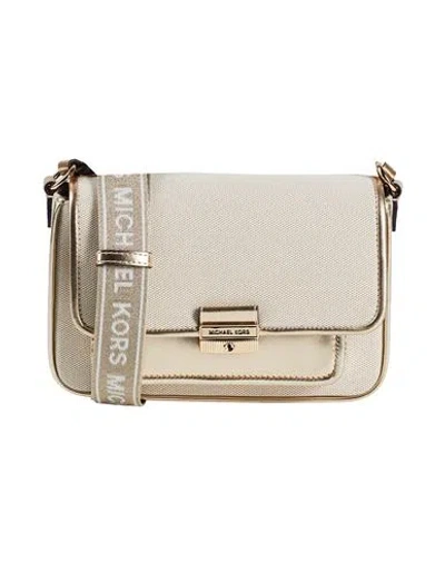 Michael Michael Kors Woman Cross-body Bag Platinum Size - Textile Fibers In Gray