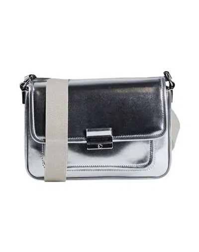 Michael Michael Kors Woman Cross-body Bag Silver Size - Leather