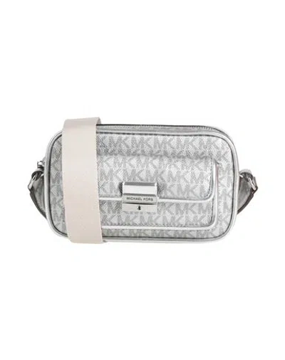 Michael Michael Kors Woman Cross-body Bag Silver Size - Textile Fibers