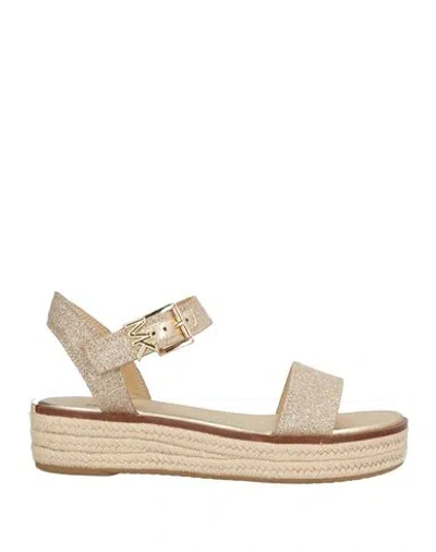 Michael Michael Kors Woman Espadrilles Beige Size 6 Textile Fibers