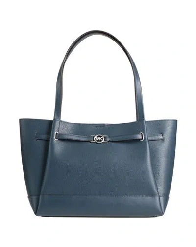 Michael Michael Kors Woman Handbag Blue Size - Leather