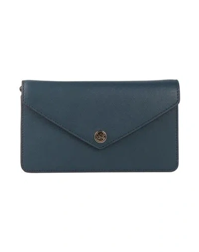 Michael Michael Kors Woman Handbag Blue Size - Leather
