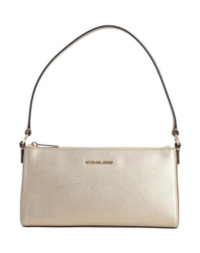 Michael Michael Kors Woman Handbag Bronze Size - Textile Fibers In Yellow