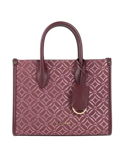 Michael Michael Kors Woman Handbag Burgundy Size - Polyester, Cotton In Red
