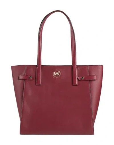 Michael Michael Kors Woman Handbag Burgundy Size - Soft Leather In Red