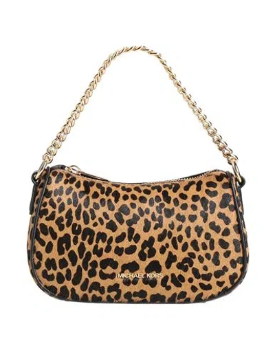Michael Michael Kors Woman Handbag Camel Size - Cow Leather In Beige
