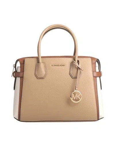 Michael Michael Kors Woman Handbag Camel Size - Polyurethane, Polyester In Sand