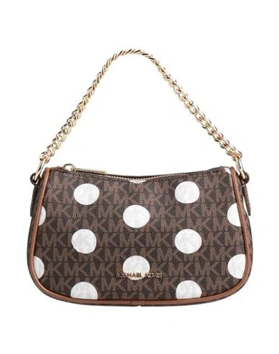 Michael Michael Kors Woman Handbag Dark Brown Size - Pvc - Polyvinyl Chloride, Polyester