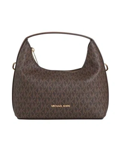 Michael Michael Kors Woman Handbag Dark Brown Size - Pvc - Polyvinyl Chloride, Polyester, Polyuretha