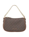 Michael Michael Kors Woman Handbag Dark Brown Size - Pvc - Polyvinyl Chloride, Polyester, Polyuretha In Brown