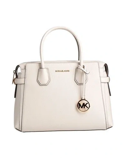 Michael Michael Kors Woman Handbag Ivory Size - Polyurethane, Polyester In White