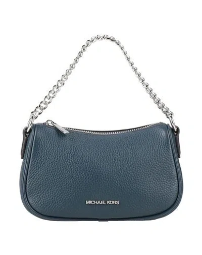 Michael Michael Kors Woman Handbag Navy Size - Cow Leather In Blue