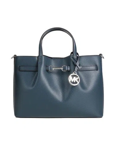 Michael Michael Kors Woman Handbag Navy Size - Leather In Blue