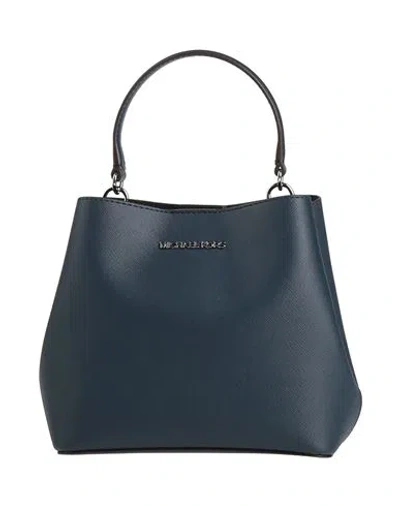 Michael Michael Kors Woman Handbag Navy Size - Pvc - Polyvinyl Chloride, Polyester, Cotton, Polyuret In Blue