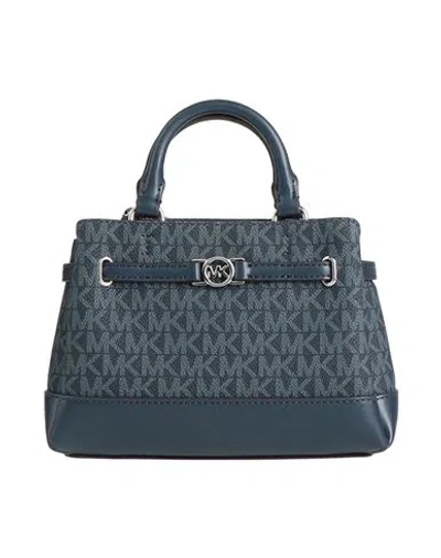 Michael Michael Kors Woman Handbag Navy Size - Textile Fibers In Blue
