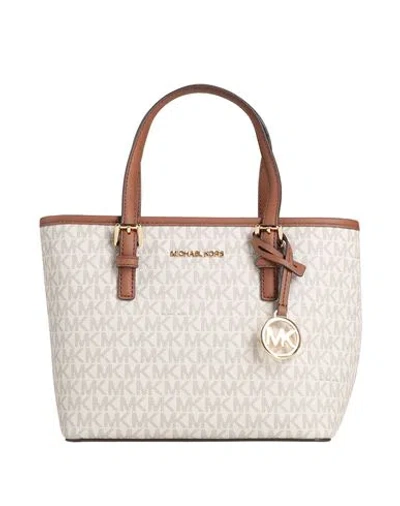 Michael Michael Kors Woman Handbag Off White Size - Pvc - Polyvinyl Chloride