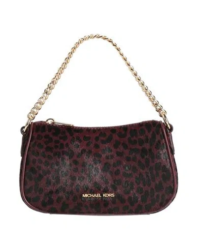 Michael Michael Kors Woman Handbag Plum Size - Cow Leather In Purple