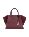 Michael Michael Kors Woman Handbag Plum Size - Cow Leather In Purple