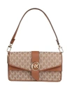 Michael Michael Kors Woman Handbag Tan Size - Leather, Textile Fibers In Brown