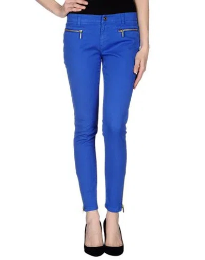 Michael Michael Kors Woman Jeans Azure Size 0 Cotton, Spandex In Blue