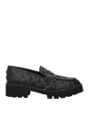 Michael Michael Kors Woman Loafers Black Size 8 Synthetisches Material In Black