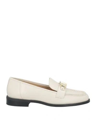 Michael Michael Kors Woman Loafers Cream Size 6.5 Leather In White