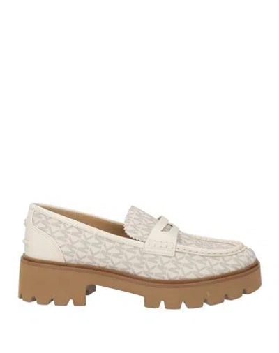 Michael Michael Kors Woman Loafers Ivory Size 10 Polyurethane In White