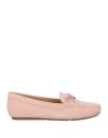 Michael Michael Kors Woman Loafers Pink Size 7 Leather In Pink