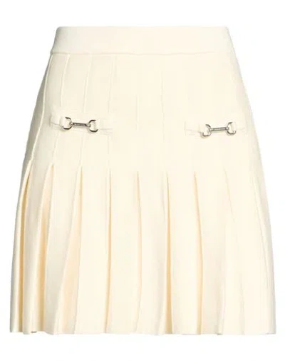 Michael Michael Kors Woman Mini Skirt Cream Size Xs Cotton, Viscose, Nylon In Neutral