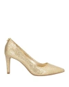 Michael Michael Kors Woman Pumps Gold Size 7 Textile Fibers