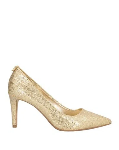Michael Michael Kors Woman Pumps Gold Size 7 Textile Fibers