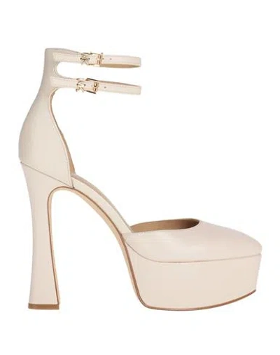 Michael Michael Kors Woman Pumps Off White Size 8 Leather In Neutral