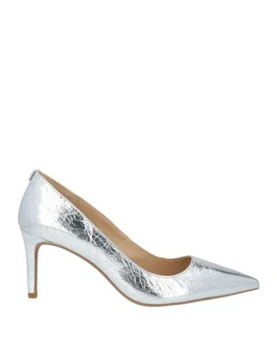 Michael Michael Kors Woman Pumps Silver Size 9.5 Leather