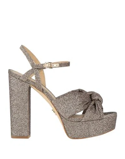 Michael Michael Kors Woman Sandals Bronze Size 8 Polyester, Polyethylene In Yellow