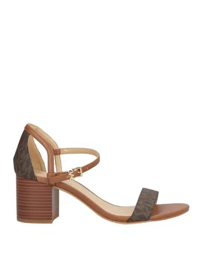 Michael Michael Kors Woman Sandals Dark Brown Size 7 Polyurethane