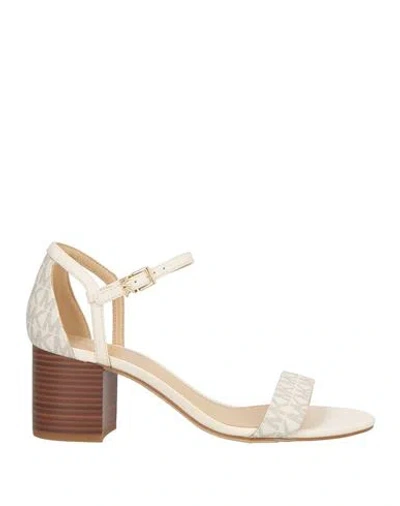 Michael Michael Kors Woman Sandals Ivory Size 7 Polyurethane In White