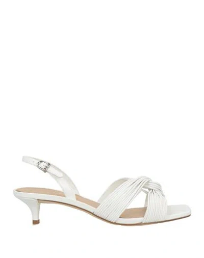 Michael Michael Kors Woman Sandals Off White Size 6 Synthetic Material