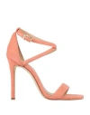 MICHAEL MICHAEL KORS MICHAEL MICHAEL KORS WOMAN SANDALS SALMON PINK SIZE 8 LEATHER