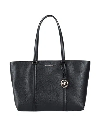 Michael Michael Kors Woman Shoulder Bag Black Size - Cow Leather In Blue