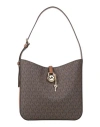 Michael Michael Kors Woman Shoulder Bag Brown Size - Pvc - Polyvinyl Chloride, Polyester, Polyuretha