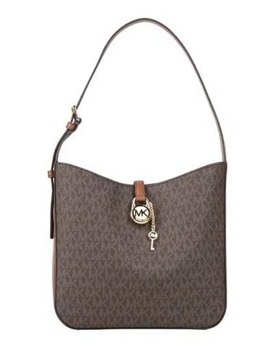 Michael Michael Kors Woman Shoulder Bag Brown Size - Pvc - Polyvinyl Chloride, Polyester, Polyuretha