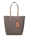 Michael Michael Kors Woman Shoulder Bag Brown Size - Textile Fibers In Brown
