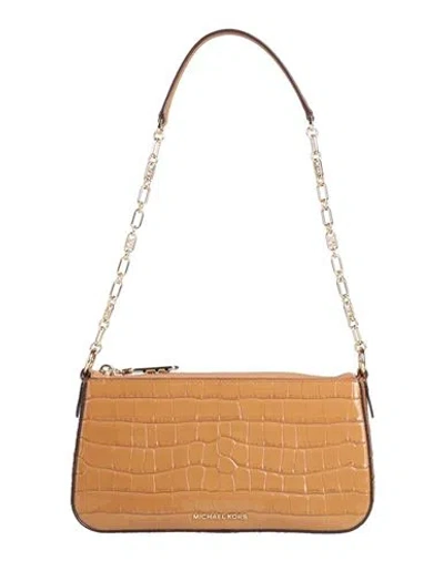 Michael Michael Kors Woman Shoulder Bag Camel Size - Leather In Beige